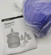 NEW TUPPERWARE 6253A SQUEEZE-IT CAKE DECORATOR 5 TIPS Purple NIP 2017