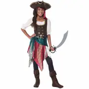 Boho Pirate Renaissance Gypsy Medieval Story Book Week Child Girls Costume