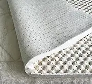 2.4" Green Natural Organic Egg Crate Latex Mattress Topper Queen Size - Soft Plush Pillow Top - GOLS Certified Convoluted Foam - Pressure Point Back Pain Relief Sleep Cool Bed Pad