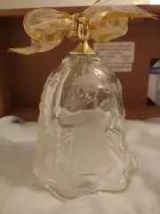 MIKASA Vintage Holiday Santa Trees Crystal Clear Bell No Original Box No Flaws