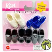 Barbie Little Extras Step Out in Style 5 Pairs of Shoes for Ken Mattel 2001 NRFP
