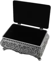 KAILIKETIY Antique Style Small Jewelry Box Elegant Trinket Organizer for Rings Earrings Necklaces Unique present for Housewarming Valentine Day Vintage Decorative Case