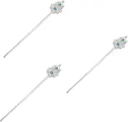 LALAFINA 3pcs Halloween Present Girls Costume Cane Rhinestones Women's Walking Stick for Dress up