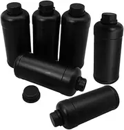 NAMOARLY 6pcs Plastic Bottle Liquid Bottles Liquid Containers Sample Containers Plastic Black