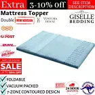 Mattress Topper Bamboo Cover Memory Foam Cool Bed Egg Crate Cooling Pad Double