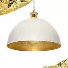 White and Gold Leaf Pendant Light, Vintage Ceiling Hanging Light Fixture, Far...