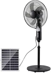 Portable Solar Powered Pedestal Fans, USB Rechargeable Standing Fan Cordless Solar Floor Fans, for Bedroom Home Travel