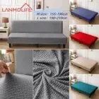 Jacquard Stretch Folding Sofa Cover Polar Fleece Fabric Armless Sofa Bed Cover