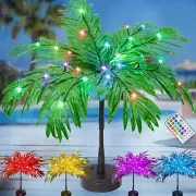 Palm Tree Tropical Party Decorations, 23In Color Changing Light up Palm Tree Bat