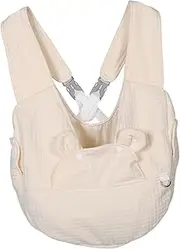 Toddmomy Pet Carrier Backpack for Small Pets Portable Travel Sling Bag with Crossbody Design Spacious Multi Compartment Storage for Cats Puppies and Small Animals Beige