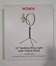 Wonew 10" Selfie Desktop LED Ring Light With Stand Phone Holder For Video Makeup