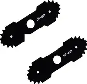 2 Pcs Lawn Mower Edger Blades with Teeth Lawn Trimming Machine Blade Compatible with Ryobi Edger RY13050 RY13050A RY15518 RY40030 8-3/4" Length 1" Center Hole (Black)