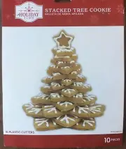 HOLIDAY TIME CHRISTMAS TREE Cookie Cutter Form SET of 10 NEW SEALED