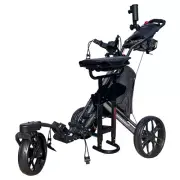 CaddyTek CaddyLite EZ-S Pro 3-Wheel Swivel Golf Buggy + Removable Seat