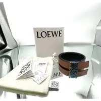 在飛比找蝦皮商城優惠-Loewe 女款雙面 Anagram 光滑小牛皮腰帶 2.8