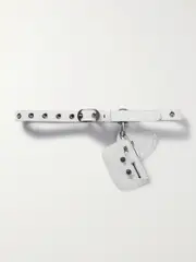 [Balenciaga] Balenciaga - Le Cagole Embellished Crinkled-leather Waist Belt - White - 85 85 White