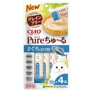 CIAO Pure啾嚕肉泥無穀系列14gx4 (貓零食/貓點心)