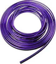 X AUTOHAUX 5m Purple Chrome Decorative Line Car Interior Gap Door Window Decroative Trim Strip