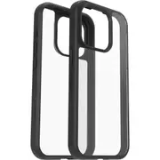 OtterBox React Apple iPhone 15 Pro (6.1') Case Black Crystal (Clear/Black) - (77-92753), Antimicrobial, DROP+ Military Standard, 7 Years Warranty 77-92753
