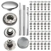 30Sets 15mm 831 Snap Fastener Stainless Steel Poppers Press Stud Cap Button f...