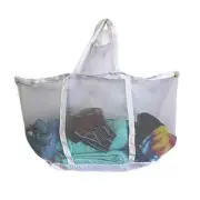 Extra Large Mesh Laundry Basket w/ Handles – Collapsible, Travel Dorm Use