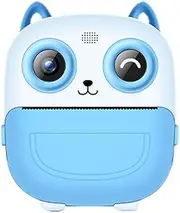 IsMwav Kid Camera Printer Portable Thermal Instant Print Photo Kids Digital Camera 2.4inch HD Dual Cameras Video Toy Gifts Blue