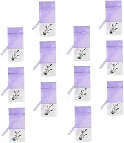 FOYTOKI 12pcs Herbal Sachet Bag Shower Steamers Fillable Tea Bags Tea Bags for Loose Leaf Tea Bundle Reusable Snack Bags Produce Dryer Release Baggies Sachet Empty Bag Cotton Lavender