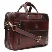WildHorn Leather Brown 15.5 inch Men's Laptop Messenger Bag 15.5 x 4 x 11 inch