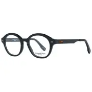 Ermenegildo Zegna ZC 5018 Men Black Optical Frame Solid Round Casual Eyewear