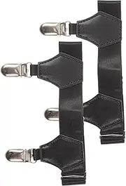 [TINEASUR] Men's Ankle Support Brace Sock Clamp Unisex Sock Keeper Adjustable Stay Compression Black