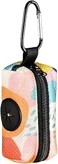 Dog Poop Bag Holder | Zipper Dog Poop Bags | Dog Waste Bag | Dog Waste Bags Dispensers | Pet Waste Bag Dispenser with Carabiner Clip | Lightweight Zipper Closure Poo Dropping Sack for Outdoor