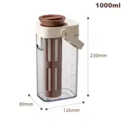 NEW 1L Cold Brew Coffee Maker Handheld Handle ABS Coffee Cold Brew Bottle with S