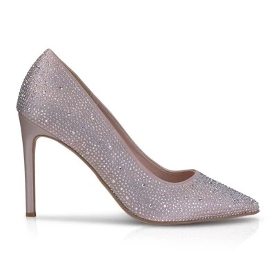 Perfect Occasions Bridal Company Size 5 Diamonte Taupe Heels Rrp £100