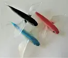 3 pcs 8" Unrigged Flying Fish Yummy Flyer Mahi,Tuna,Marlin Lures
