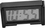 Car Digital Clock Small Clock Thermometers LED Wall Clock Dash Dual Alarm Clock Automotive Stick on Clock Desktop Clock Auto Mini Clock Digital Wall Clock Monitor Black Plastic