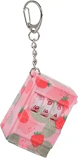 [CHICAMPERA] Mini Slot Machines Keychain Cute Strawberry Design Fruit Keyring for Bags and Backpacks Fun Party Bag Fillers Adorable Gaming Experience