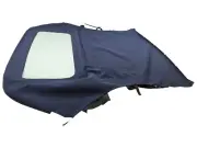 Fits:PORSCHE 911 996 99-01 Soft Top & Plastic window Haartz Blue Stayfast Canvas