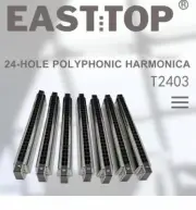 EASTTOP 24-hole polyphonic harmonica 7 Sets for Beginner Adult Student Harmonica