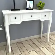 Console Table, Hallway Table Entryway Table Behind Sofa Table Couch Table Dressing Console Table with Three Drawers White