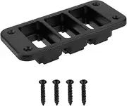 EMSea 1pc 3 Way Push Switch Bracket Mount Panel Plastic Holder 3 Holes Push Button Switch Mounting Panel with 4 Screws Compatible with Toyota Prado