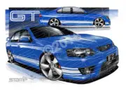FPV BF GT BF GT CONQUER WHITE STRIPES A1 STRETCHED CANVAS (FV026F)