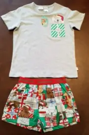 PETER ALEXANDER PJS SALE!!! Unisex Boy/Girl Set Xmas Shorts Top Sz 8 BNWT Pyjama