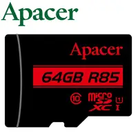 在飛比找Yahoo奇摩購物中心優惠-Apacer 宇瞻 64GB 85MB/s microSDX