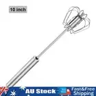 _ Stainless Steel Egg Beater Hand Push Whisk Mixer Rotating Push Mixer Stirrer
