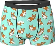 [YANYU] Corgi Cute Dog Print Stylish Men Briefs Breathable Stretch Lightweight Comfortable for All Day Wear