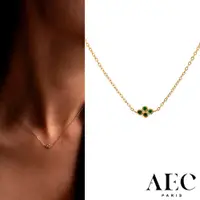 在飛比找蝦皮商城優惠-AEC PARIS 巴黎品牌 幸運草綠鑽項鍊 優雅金項鍊 C