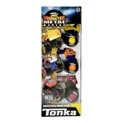 Tonka Monster Metal Movers 3pk Front Loader, Fire Truck & Cement Mixer