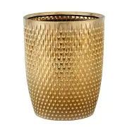 Modern Golden Small Trash Can Wastebasket, Garbage Container Bin for Bathroom...