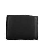 Calvin Klein Mens Leather Wallet - Wallets - Black -Size One Size