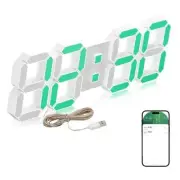 APP Control Led Digital Alarm Clock 3D Small Wall Clock No 15inch App Color